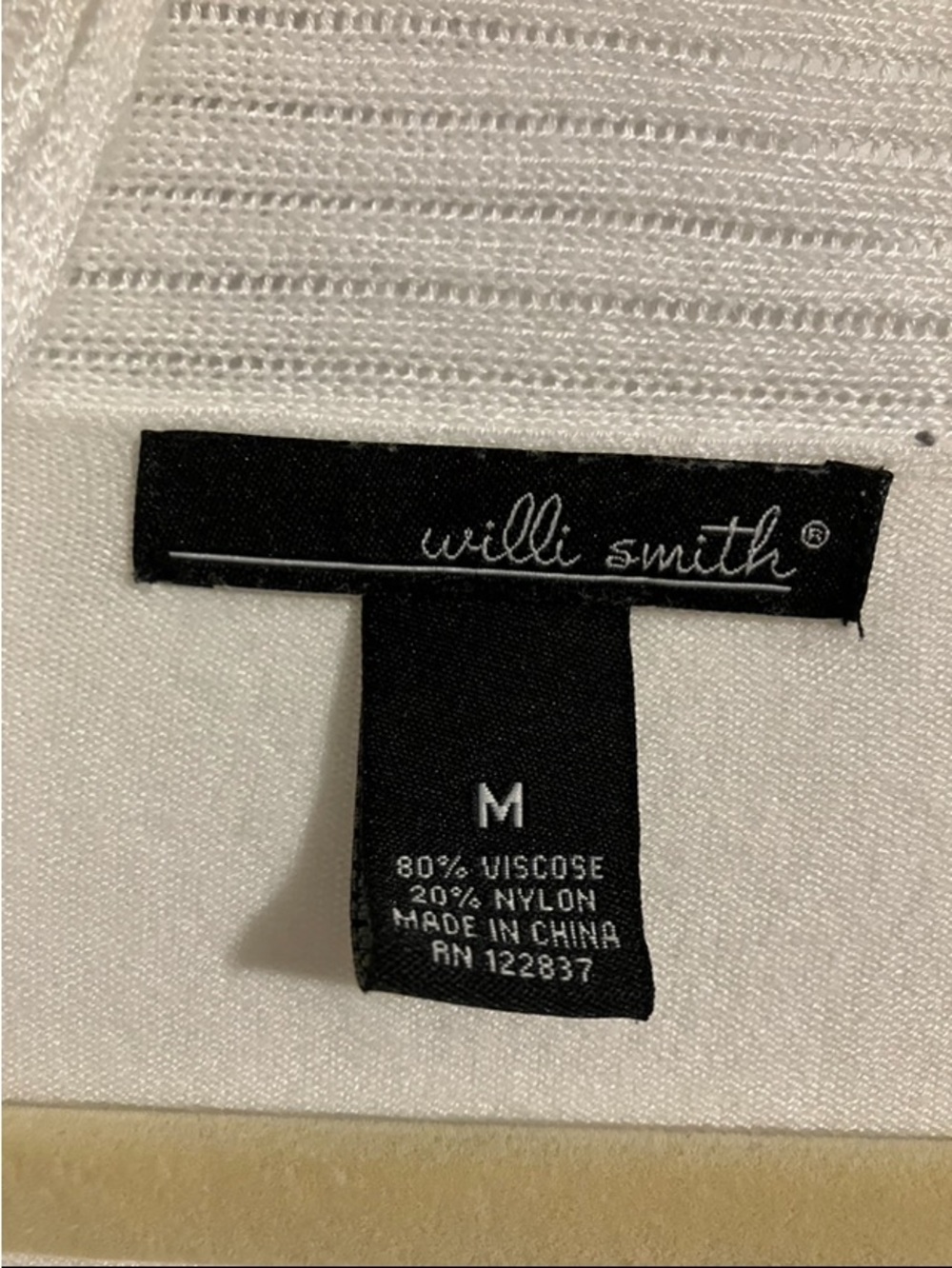 Willie Smith White/Cream Open Front Cardigan Sweater – Size M - Picture 6 of 7